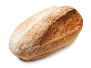 Fresh loaf of bread isolated on white