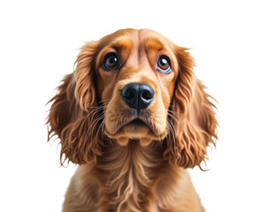 Portrait of a Cocker Spaniel Dog Highlighting Its Expressive Brown Eyes