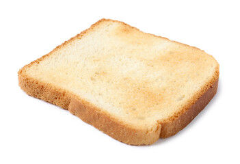 Piece of fresh toast bread isolated on white