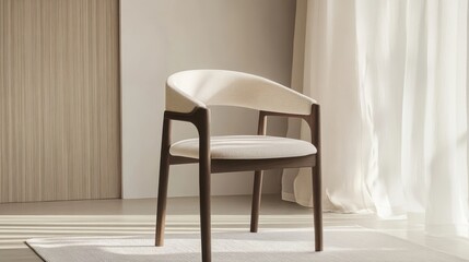 Modern dining chair with clean lines and simple form