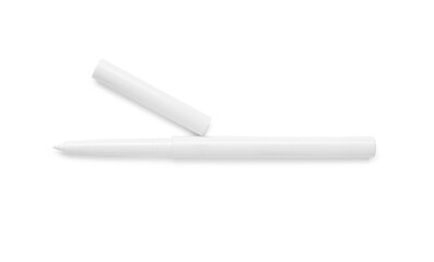 Twist up eye pencil isolated on white, top view