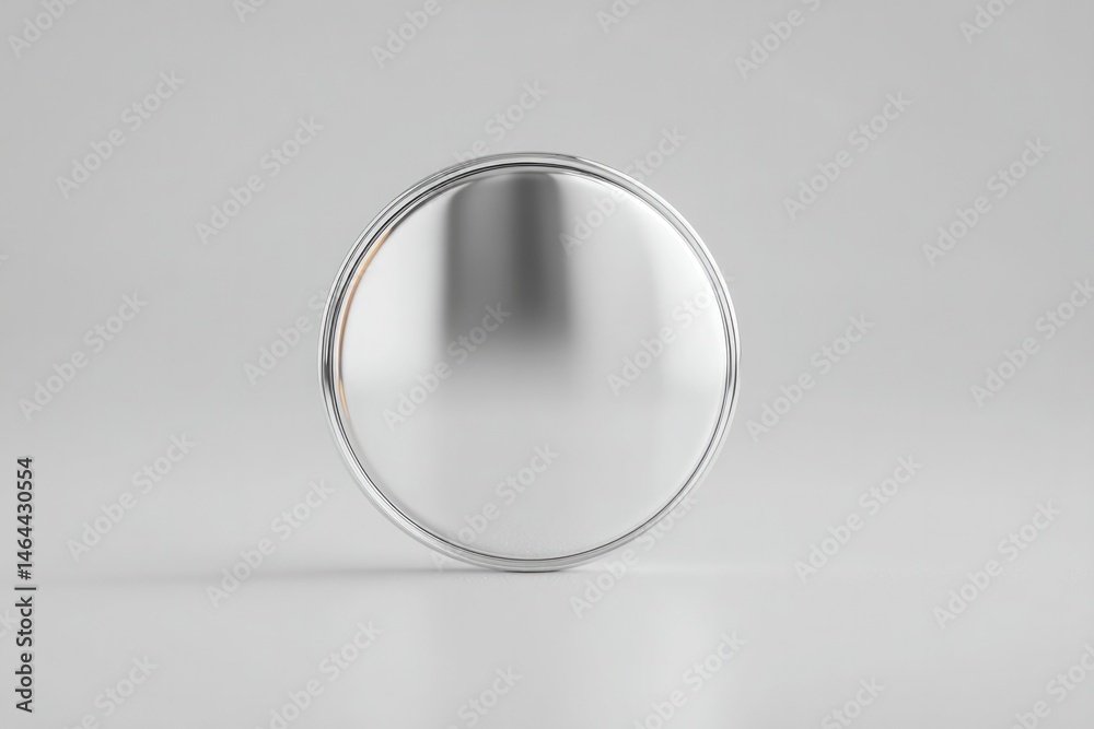 Poster capture minimalistic scene with single object reflected in mirror highlighting symmetry between real