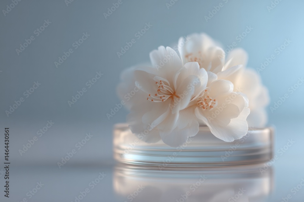 Aufkleber capture minimalistic scene with single object reflected in mirror highlighting symmetry between real and reflected