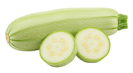 Isolated Fresh Zucchini