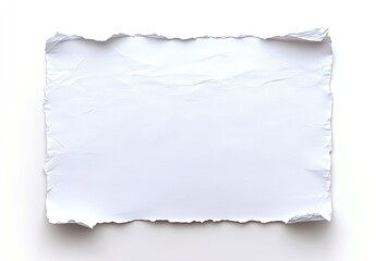 Obraz premium Blank, crumpled, ripped piece of white paper