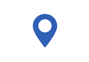 Simple Blue Location Pin Icon Free Download  Usage isolated on transparent background