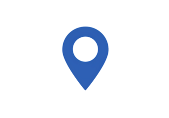 Simple Blue Location Pin Icon Free Download  Usage isolated on transparent background