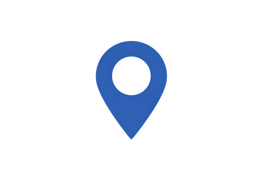 Simple Blue Location Pin Icon Free Download  Usage isolated on transparent background