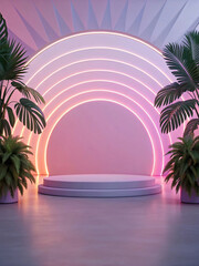 Obraz premium Digital Minimalist Background with Radiant 3D Design Aesthetic