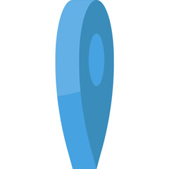Blue Location Pin Icon Illustration