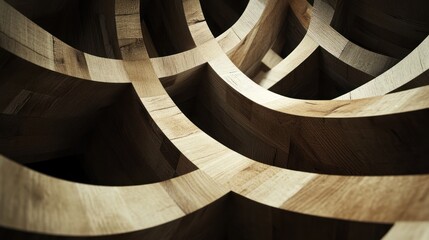 Intricate wooden archways