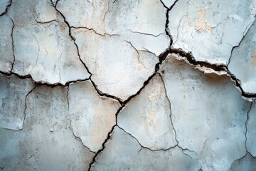 Obraz premium Cracked walls indicating potential issues in house foundation or structural integrity