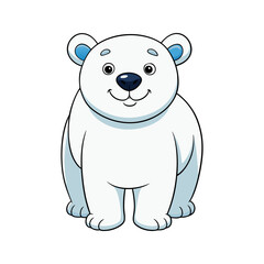Fototapeta premium Adorable Cartoon Polar Bear Illustration