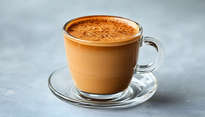 Obraz premium Coffee drink in glass cup