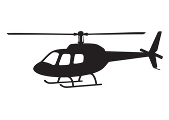 silhouette of a flying helicopter logo silhouette vector, helicopter silhouette icon logo, simple silhouette illustration of helicopter vector silhouette logo icon isolated on a white background