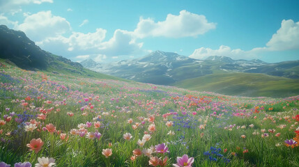 Fototapeta premium meadow with flowers