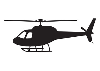 silhouette of a flying helicopter logo silhouette vector, helicopter silhouette icon logo, simple silhouette illustration of helicopter vector silhouette logo icon isolated on a white background