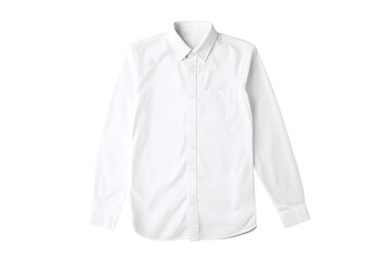 3d white male formal shirt front  view isolated on white background