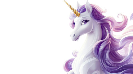 white horse isolated on white background 