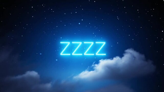 Dreamy Night: Zzzz Over Clouds and Stars