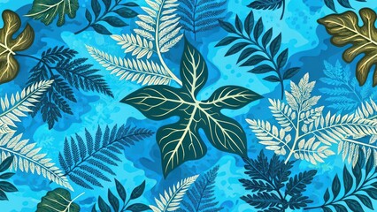 seamless background with leaves