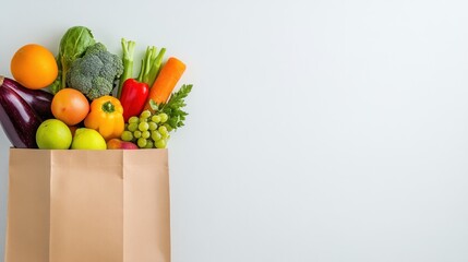 Fresh Produce in a Paper Bag: A Vibrant Display of Healthy Eating