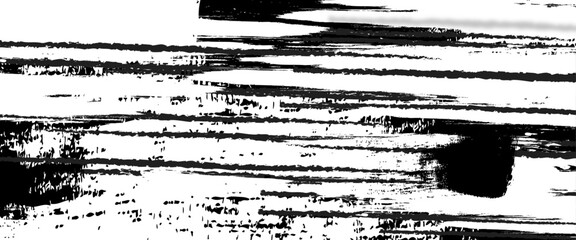 Vector grunge brush strokes texture rough black scratches.