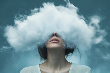 Woman experiencing brain fog and mental cloudiness during menopause