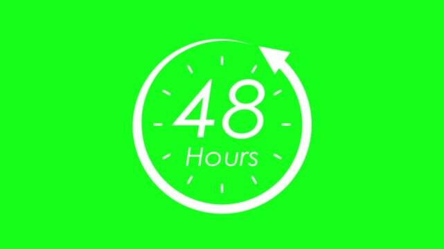 icon 24 hours animated icon open 12h,24h,48h,72 hours shop bar 4k looping animated