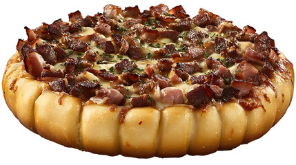 Deliciously Crafted Pizza with Bacon and Cheese Topping for Ultimate Flavor Experience