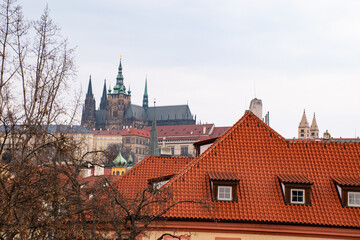 Fototapeta premium A cityscape view of the City of Prague in the Czech Republic.