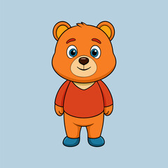 Fototapeta premium Adorable Cartoon Bear Illustration
