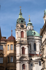 Naklejka premium A cityscape view of the city of Prague in the Czech Republic.