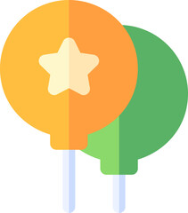 balloons illustration on a white background    