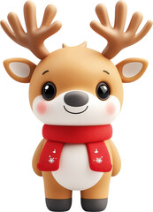 Fototapeta premium Cute Cartoon Christmas Reindeer