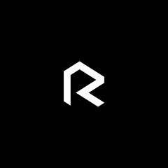 letter r logo abstract