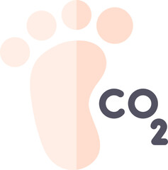 carbon footprint illustration on a white background     