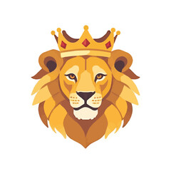 Lion_with_Crown_King_of_Animals_Cartoon_Illustration