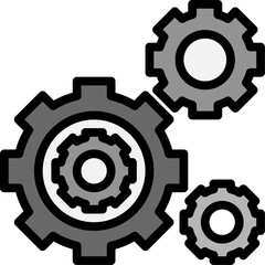cog illustration on a white background    