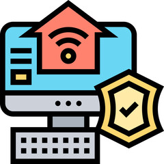 cyber security illustration on a white background    