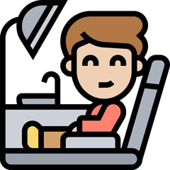dentist chair illustration on a white background    
