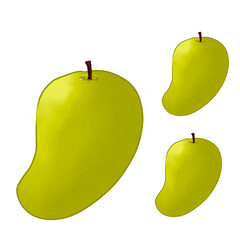 it is three green mango 