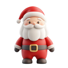 Cute Santa Claus 3D render festive holiday character design