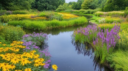 Fototapeta premium Botanical garden water feature