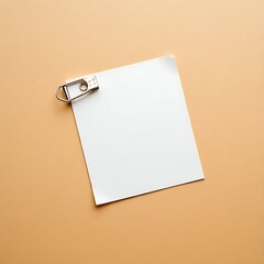 Blank logo mockup on craft paper background with clip