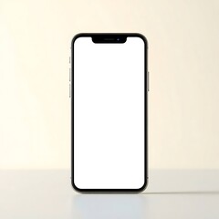 Minimal blank logo mockup on mobile phone screen
