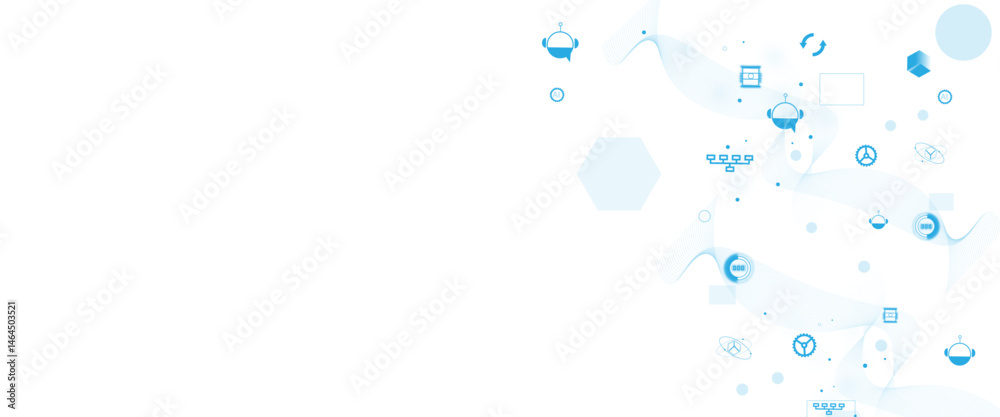 Poster Vector abstract technology on white background. High-tech circuit board connection system.