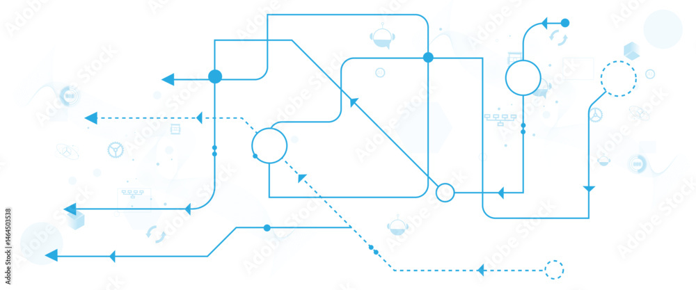 Poster Vectors Abstract connecting lines and dots., Social networking, network connection and global communication technology background