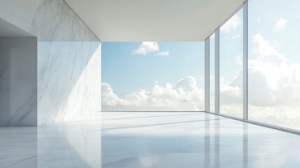 Obraz premium Opulent Elegance: Luxury Empty Room in Modern Classical Design - 3D Rendering