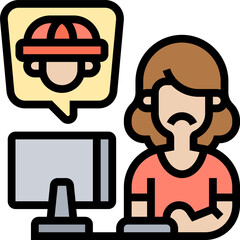 intrusion illustration on a white background    